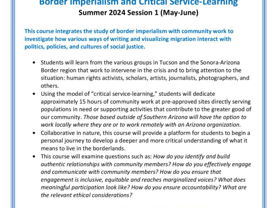 Border Imperialism and Service-Learning -- Summer 2024 Human Rights Practice Course