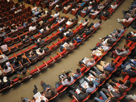 People sitting in auditorium