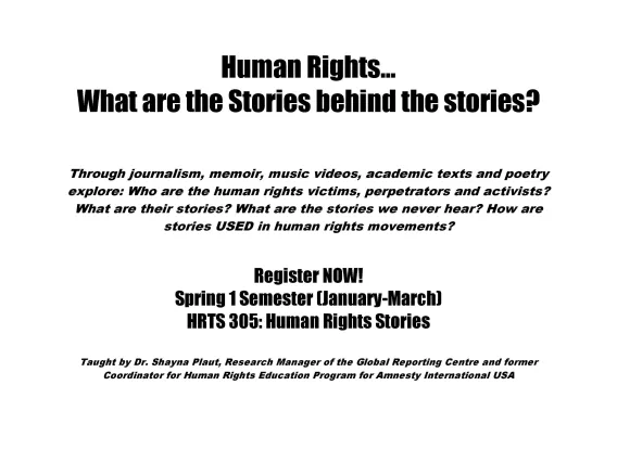 HRTS 305 -- Human Rights Stories