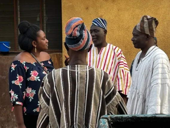 Jessica Nwafor with Chiefs of the Savannah Region of Ghana