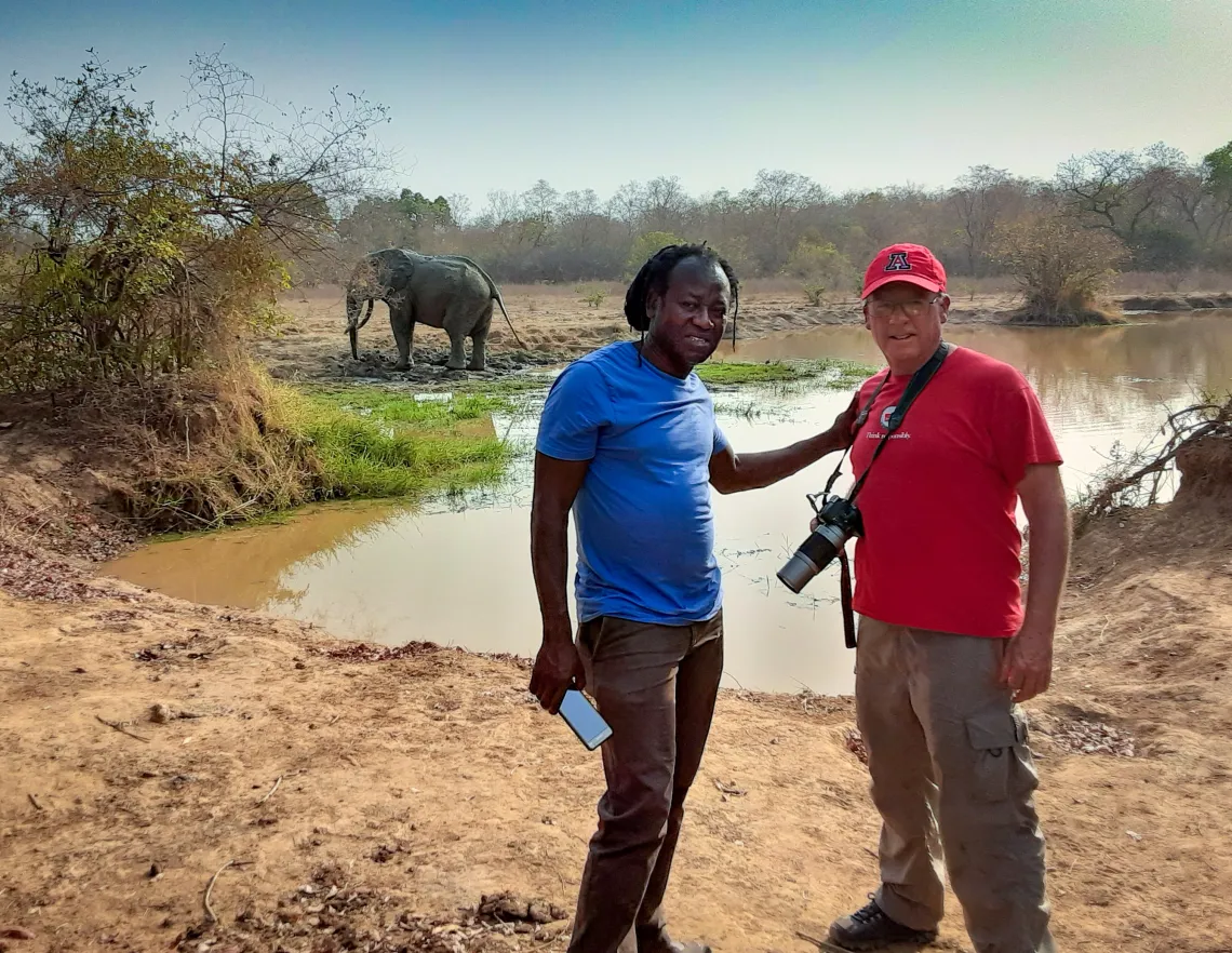 Rashid Iddrisu with Peter Donaldson in Ghana