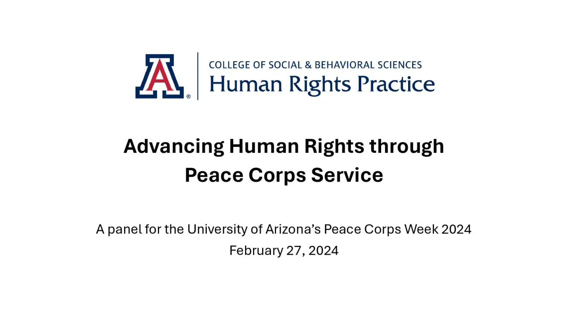 Advancing Human Rights through Peace Corps Service