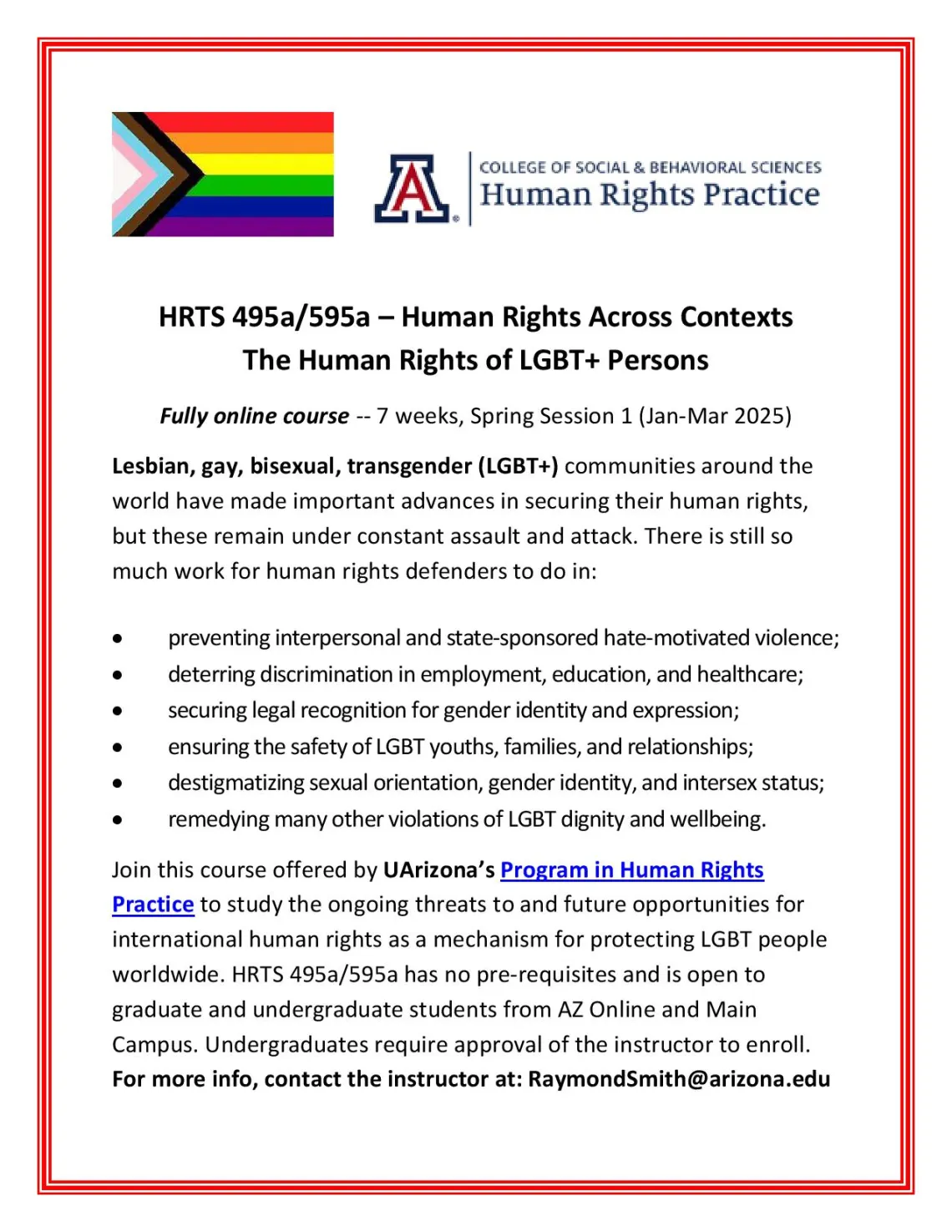 Course on "Human Rights of LGBT+ People"