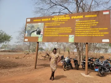 Jessica Nwafor at Mole National Park, Ghana