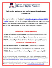 Spring 2023  Human Rights Practice undergrad courses